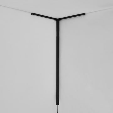 Madsen 18.25" 2-Light Modern Minimalist Iron Integrated Plug-In LED Sconce for Ceiling Corner - JONATHAN Y